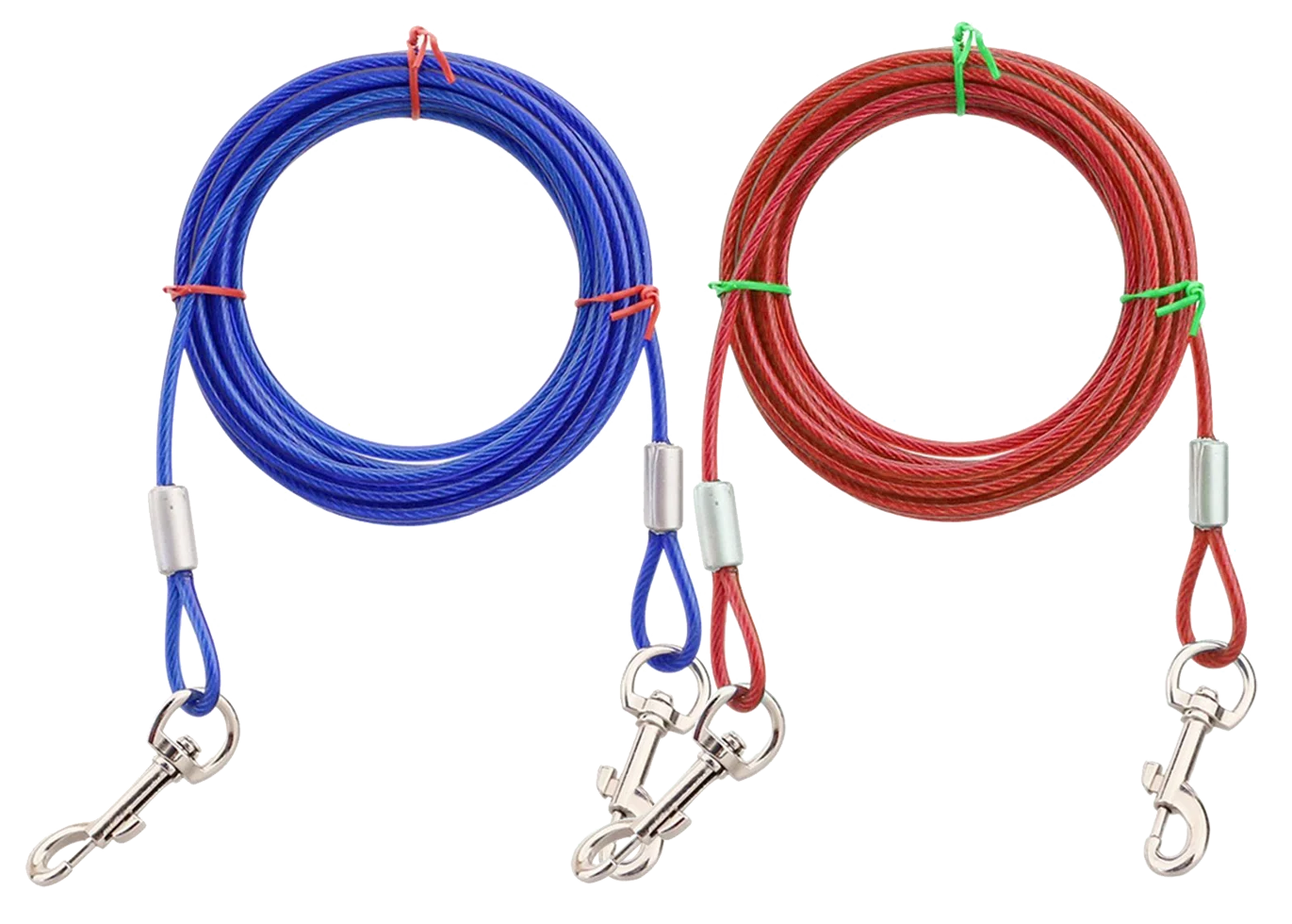 Linka stalowa w powłoce winylowej do mocowania, 7 m – Pawise Tie Out - obrazek 2