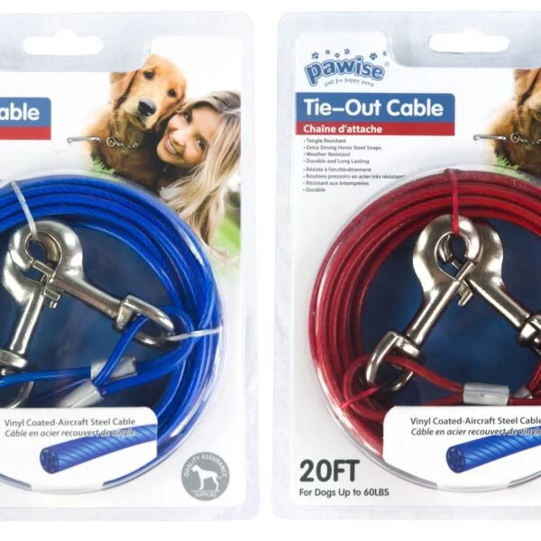 Linka stalowa w powłoce winylowej do mocowania, 7 m – Pawise Tie Out