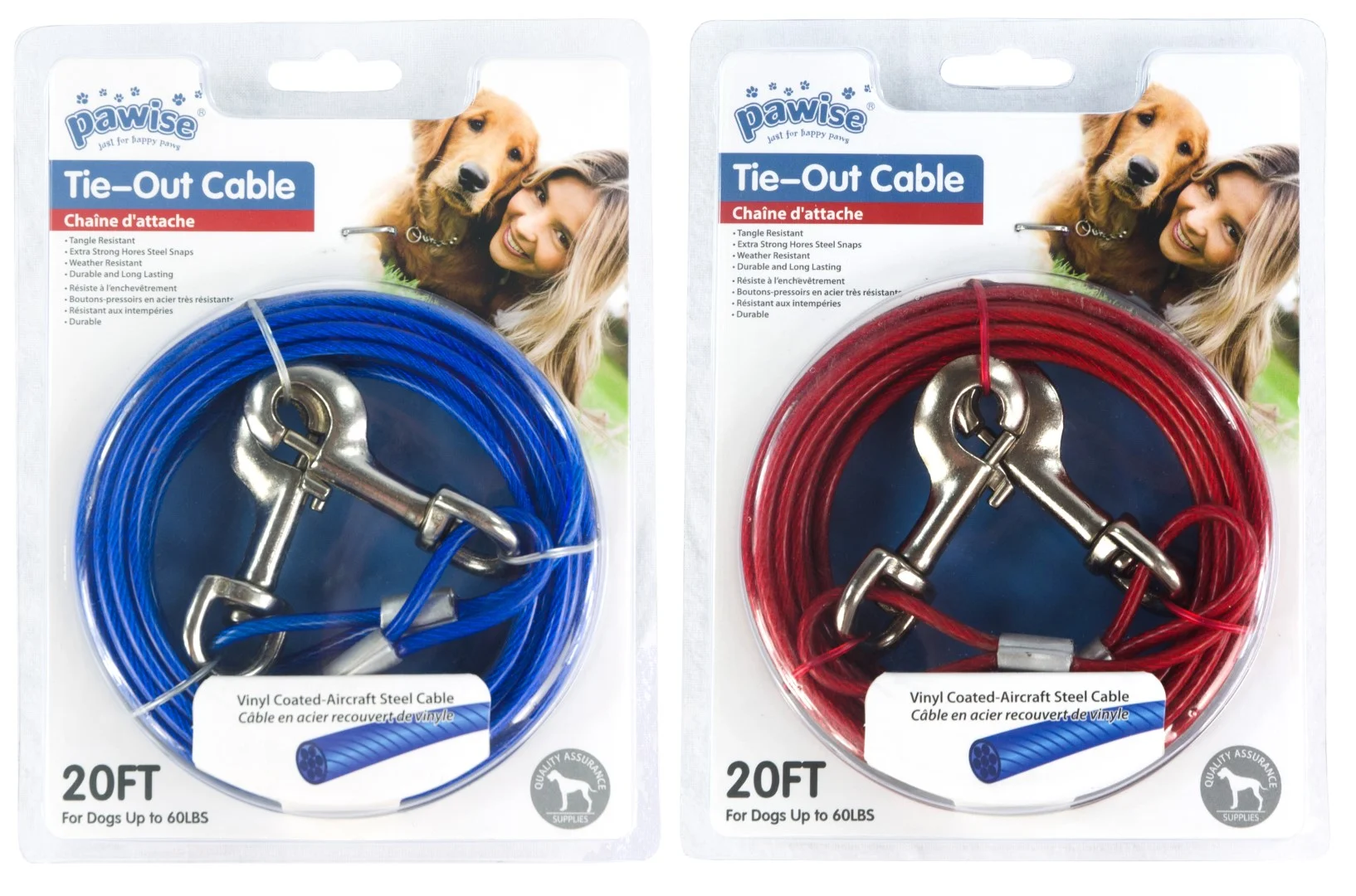 Linka stalowa w powłoce winylowej do mocowania, 7 m – Pawise Tie Out - obrazek 1
