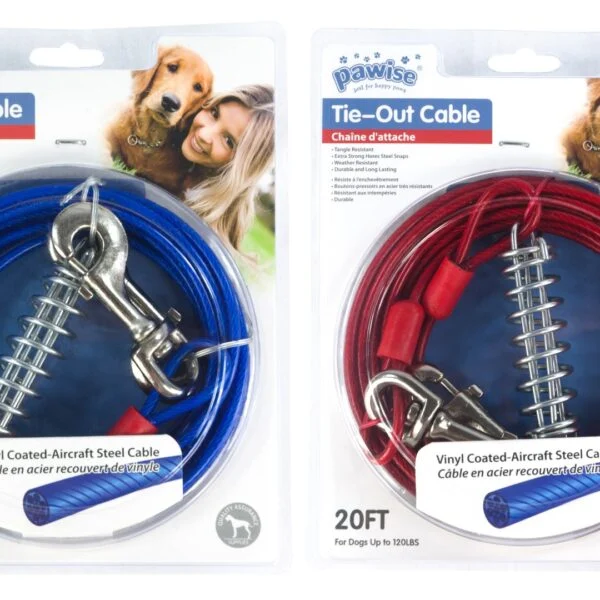 Linka stalowa w osłonie z winylu, 7 m – Pawise Tie Out Heavy Duty