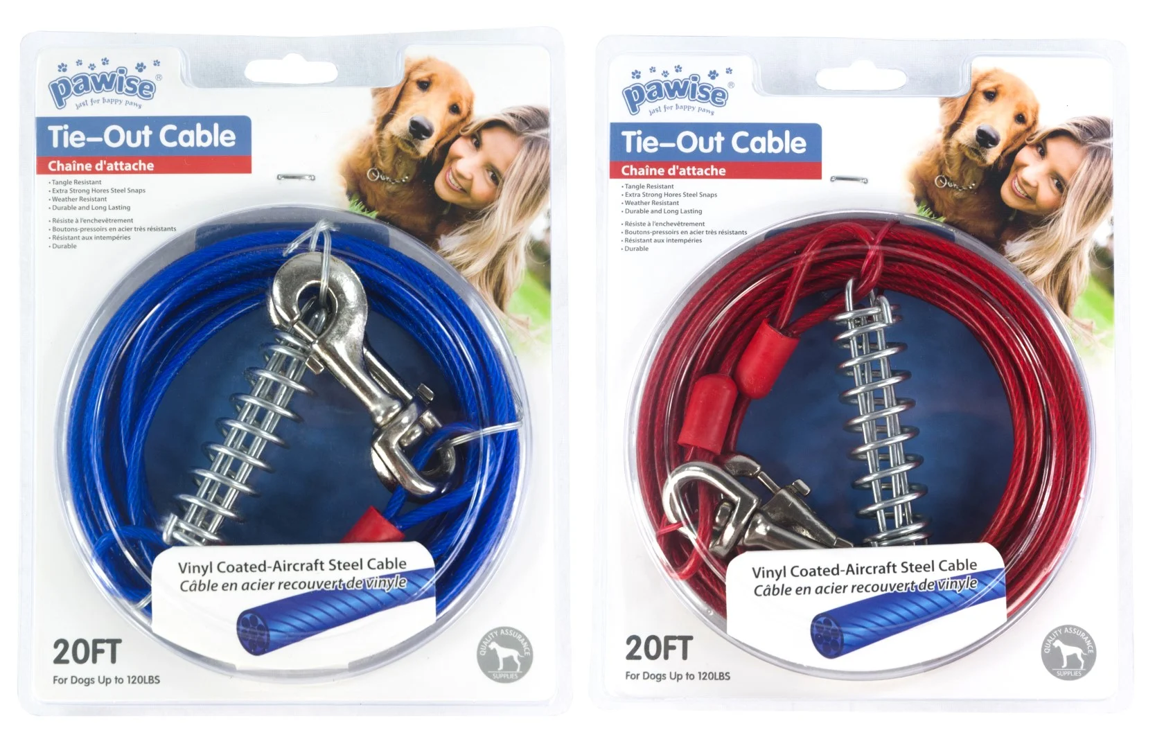 Linka stalowa w osłonie z winylu, 7 m – Pawise Tie Out Heavy Duty - obrazek 1