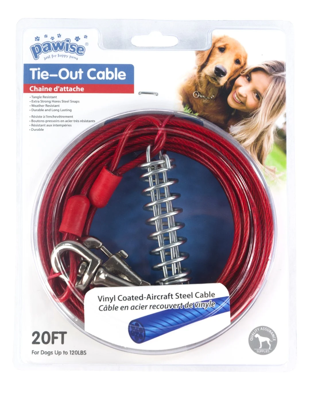 Linka stalowa w osłonie z winylu, 7 m – Pawise Tie Out Heavy Duty - obrazek 2
