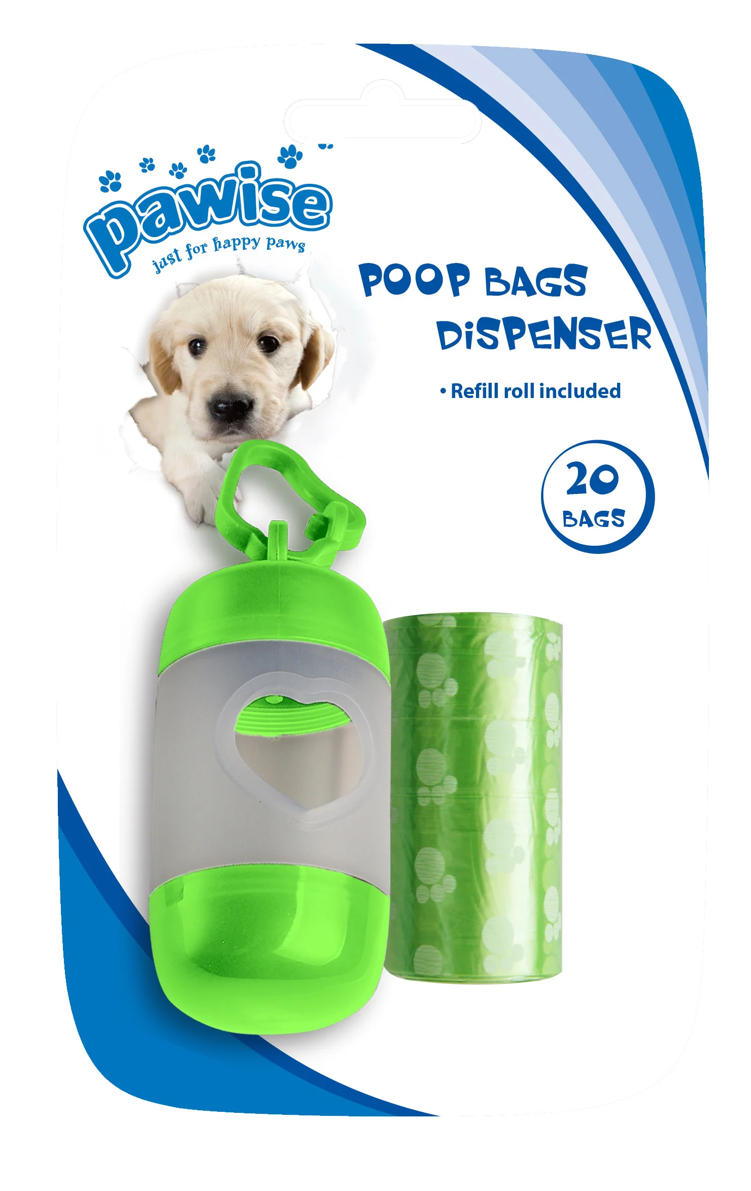 Etui na woreczki na odchody z 2 rolkami po 20 woreczków, do smyczy lub spodni – Pawise Poop Bag Dispenser - obrazek 4