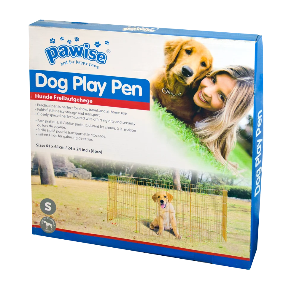 Składany wybieg dla psa, 8 paneli 60 x 60 cm – Pawise Dog Play Pen S - obrazek 1