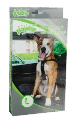Pas samochodowy dla psa z uprzężą, obwód 70 do 90 cm – Pawise Safety Belt L - obrazek 2