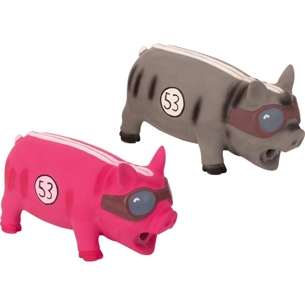 Lateksowa zabawka dla psa, chrumkająca świnka 20 x 10 cm – Pawise Latex Pig Boss - obrazek 1