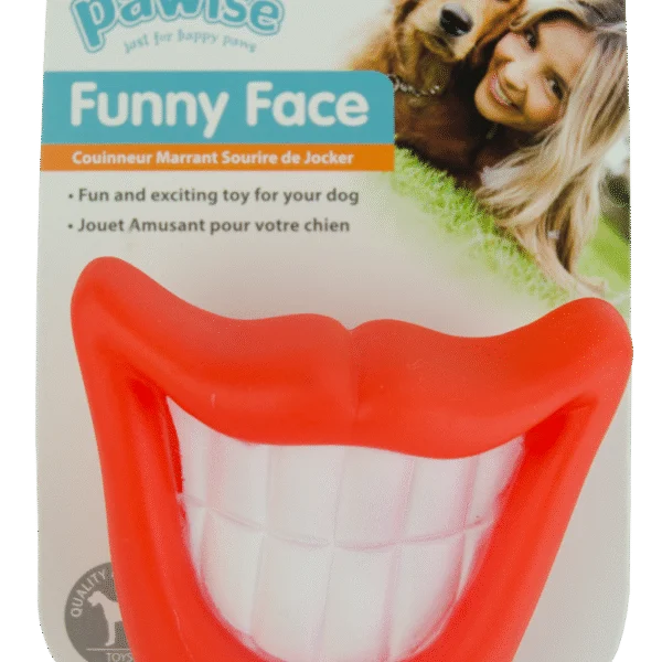 Zabawka dla psa z piszczałką do selfie – Pawise Funny Face Big Tooth
