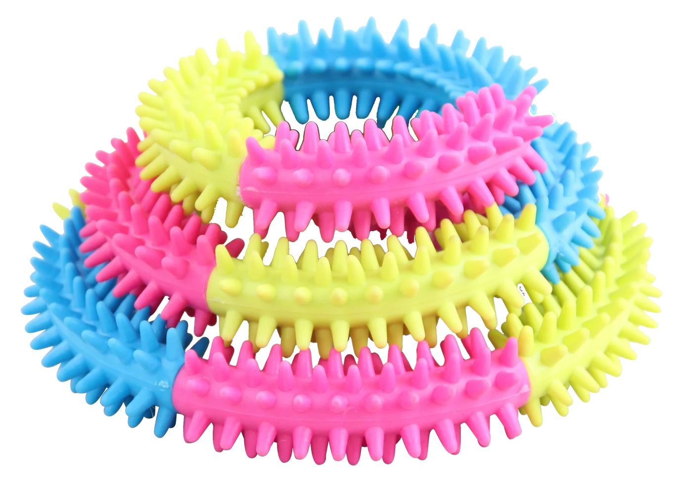 Pierścień do zabawy dla psa w kolorach tęczy – Pawise Rainbow World Ring M - obrazek 2
