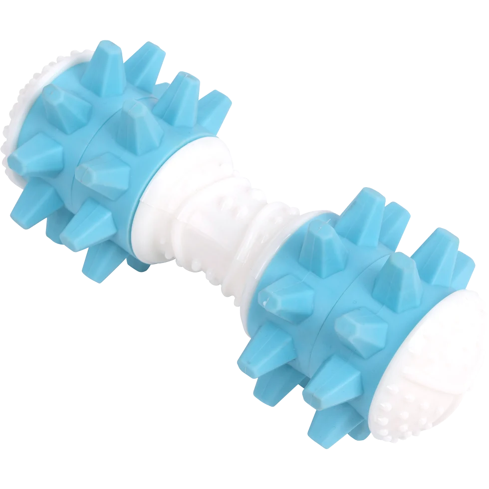 Zabawka dla psa w kształcie hantelki, wydająca dźwięki przy poruszaniu, różne kolory – Pawise Giggle Toy Dumbbell - obrazek 1