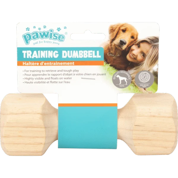 Drewniany aport do wody dąb, 17 cm – Pawise Wooden retrieving dumbbell S