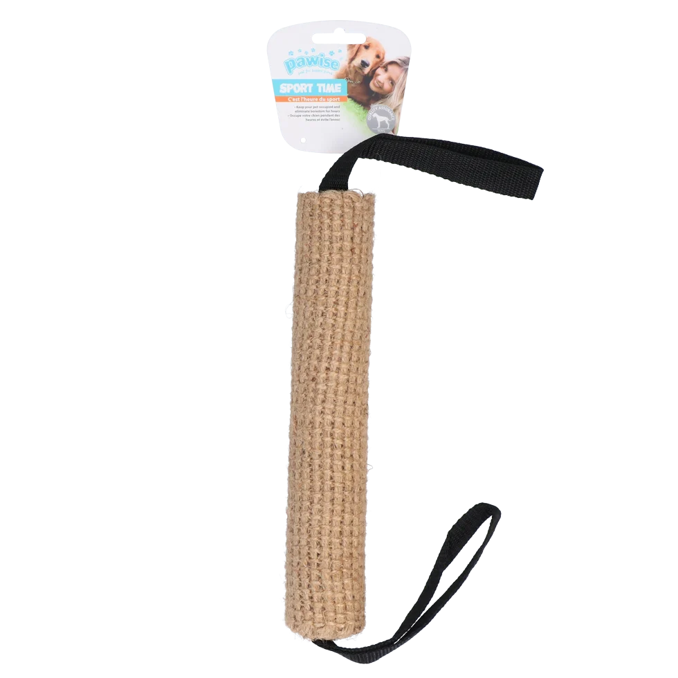 Jutowa rolka do aportowania z pętlami 25 cm – Pawise Jute Biting Roll - obrazek 1