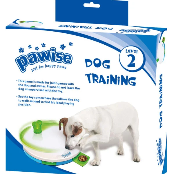 Puzzle dla psa z szufladkami, 27,5 x 4 cm – Pawise Level 2 Spinning Feeder