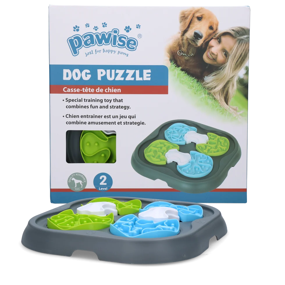Puzzle dla psa z przesuwanymi elementami, 34 x 34 cm – Pawise Dog Puzzle - obrazek 1