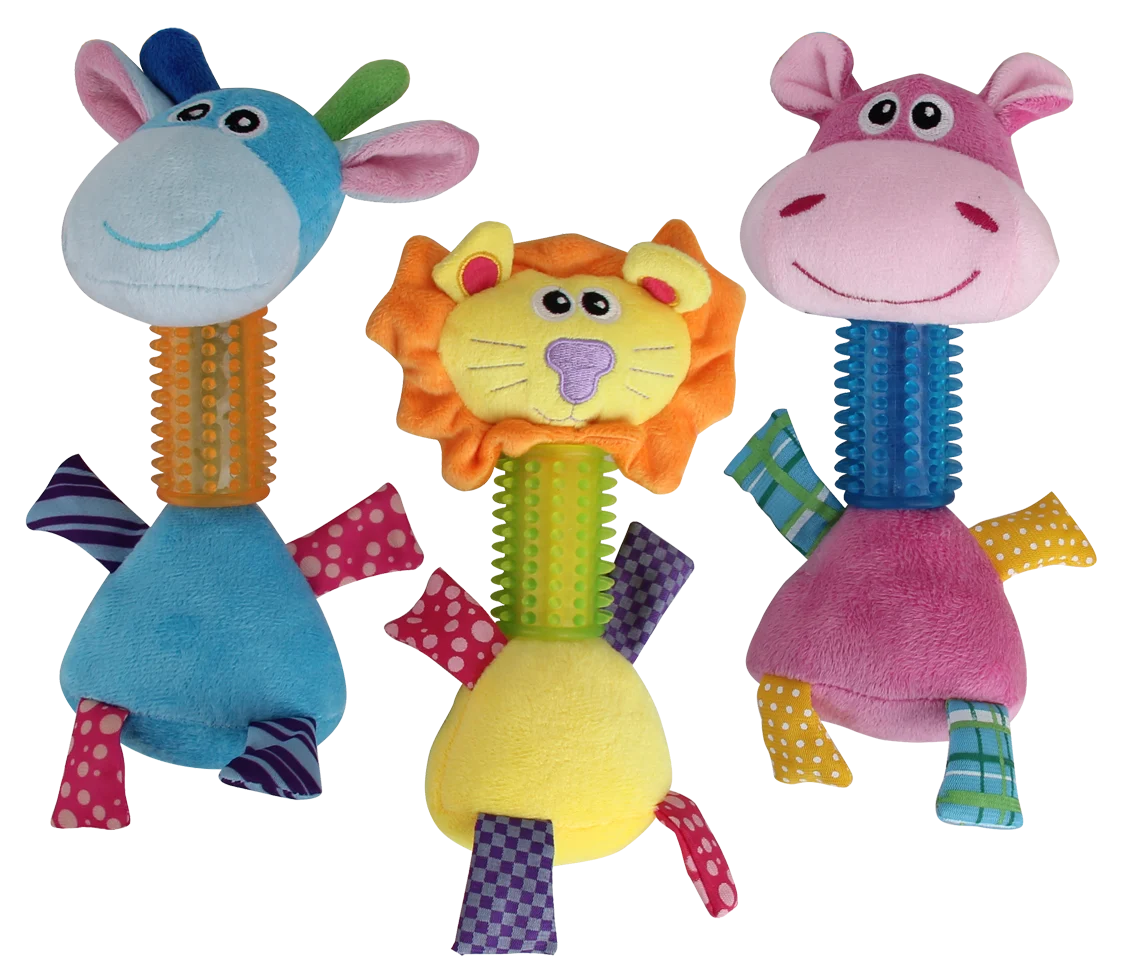 Pluszowa żyrafa dla psa z piszczałką, 26 cm – Pawise Puppy Long Neck Giraffe - obrazek 1