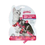 Szelki dla kota ze smyczą S, różowe lub fioletowe, kolor wysyłany losowo – Pawise Kitten Harness With Leash - obrazek 2