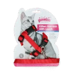 Szelki dla kota ze smyczą L, kolor czerwony lub niebieski – Pawise Kitten Harness With Leash - obrazek 2