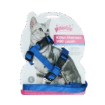 Szelki dla kota ze smyczą L, kolor czerwony lub niebieski – Pawise Kitten Harness With Leash - obrazek 3
