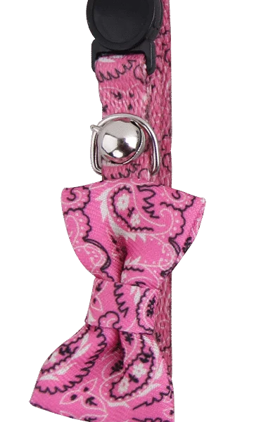 Obroża dla kota z kokardką, różowa – Pawise Cat Collar With Bowknot