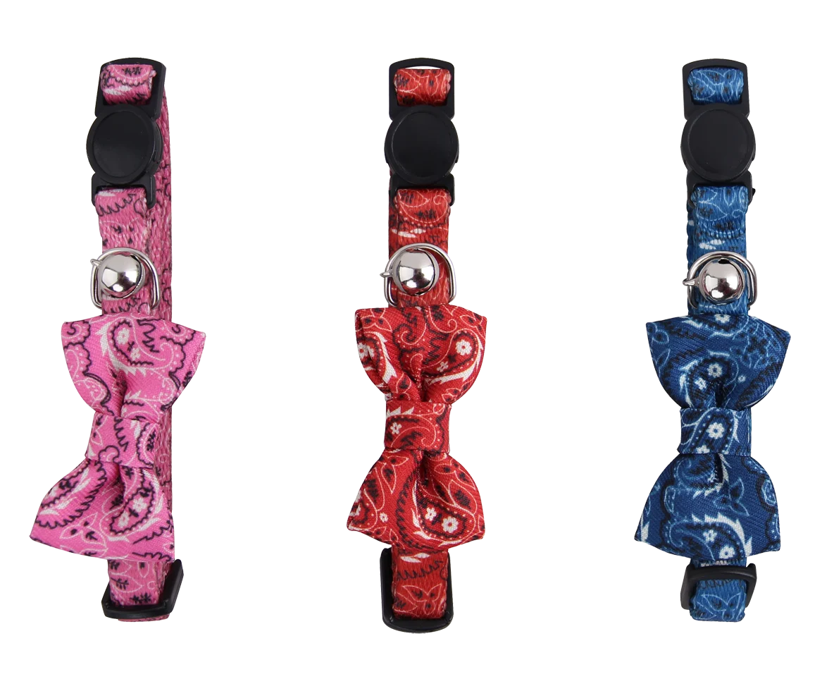 Obroża dla kota z kokardką, czerwona – Pawise Cat Collar With Bowknot - obrazek 2