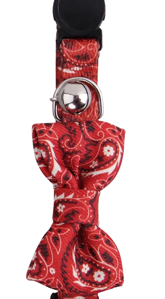 Obroża dla kota z kokardką, czerwona – Pawise Cat Collar With Bowknot