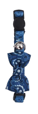 Niebieska obroża dla kota z kokardką – Pawise Cat Collar With Bowknot