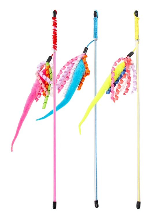 Wędka dla kota z miękkim wężem, patyk 45,5 cm – Pawise Cat Teaser Snake - obrazek 1