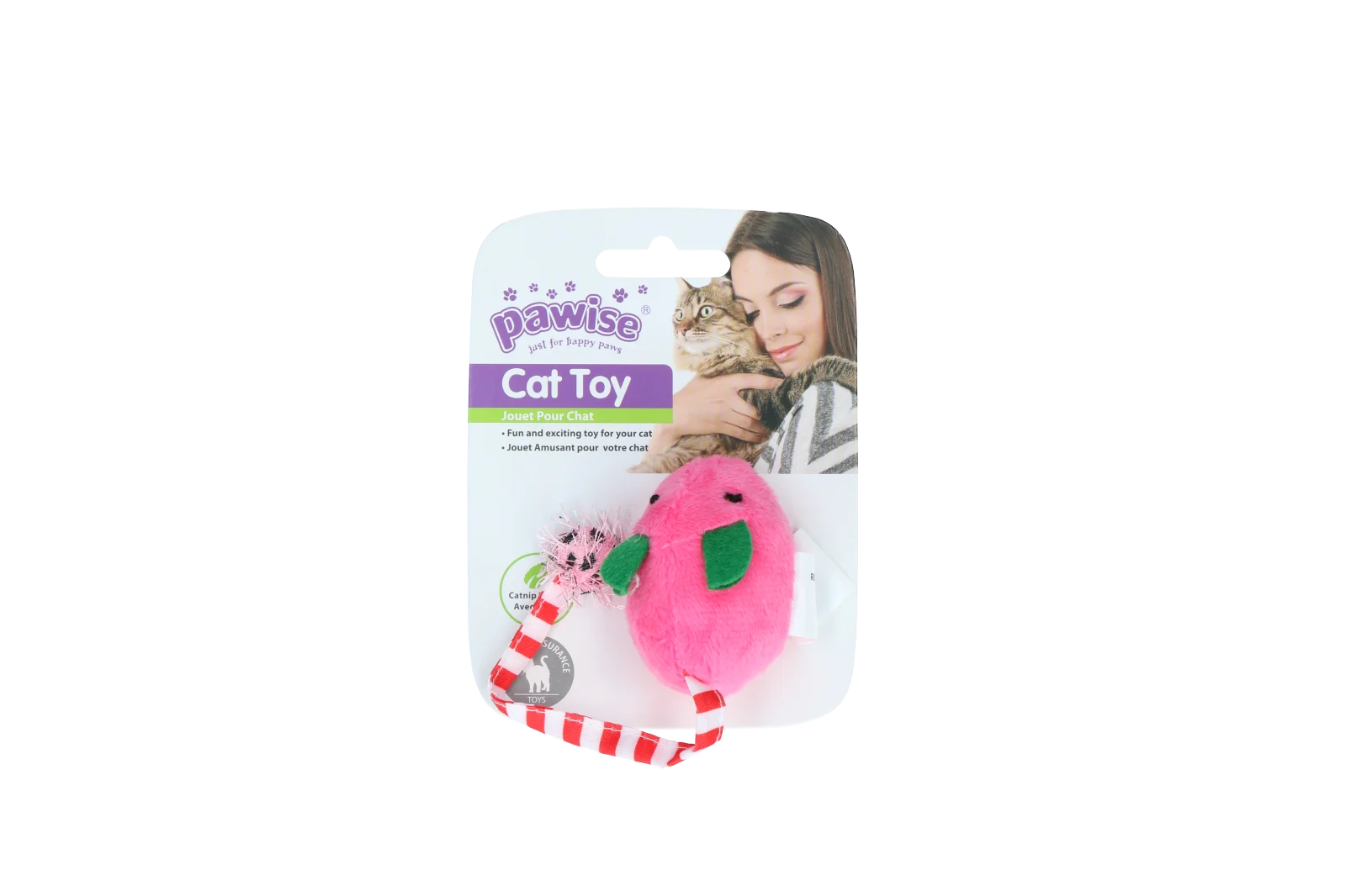 Pluszowa myszka z kocimiętką i szeleszczącym wypełnieniem, 16 cm – Pawise Plush Mice Toy - obrazek 3