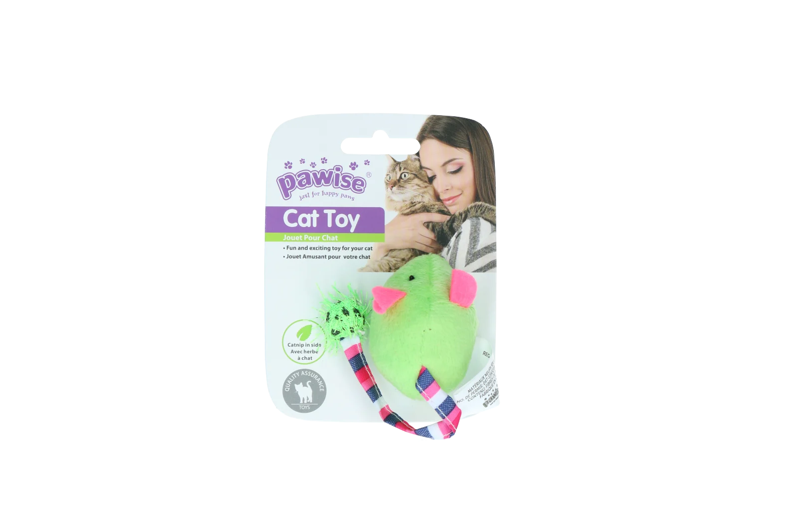 Pluszowa myszka z kocimiętką i szeleszczącym wypełnieniem, 16 cm – Pawise Plush Mice Toy - obrazek 2
