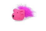 Myszka dla kota z kocimiętką i piórkami, 14 cm – Pawise Cat Toy Wool Mouse - obrazek 5