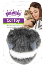 Wibrująca pluszowa myszka dla kota z kółkiem do pociągania – Pawise Vibrating Mouse
