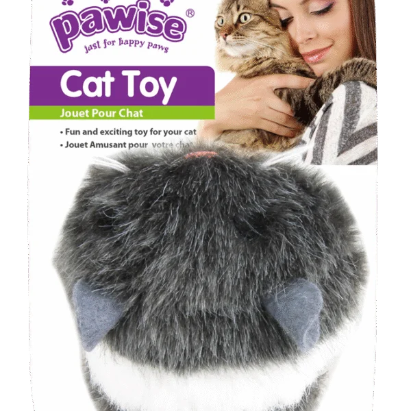 Wibrująca pluszowa myszka dla kota z kółkiem do pociągania – Pawise Vibrating Mouse