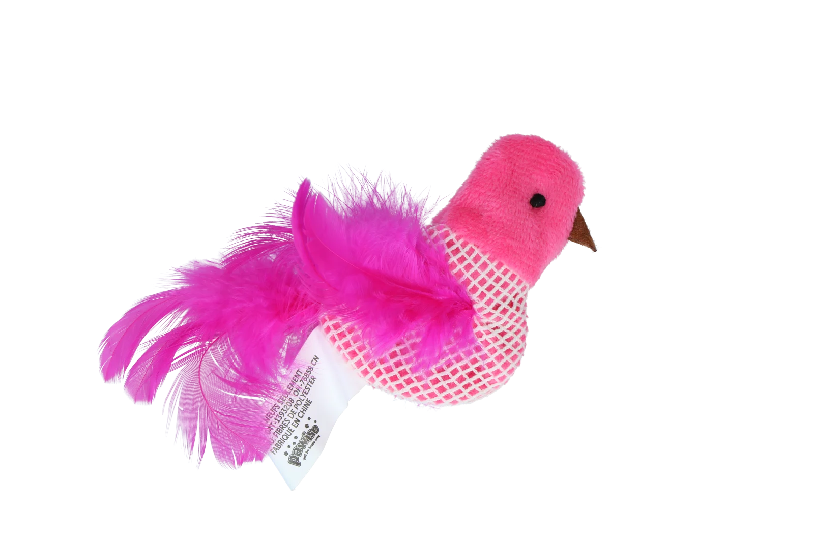 Zabawka dla kota w kształcie ptaszka z kocimiętką i piórkami – Pawise 100% Catnip Toy Vogel - obrazek 4