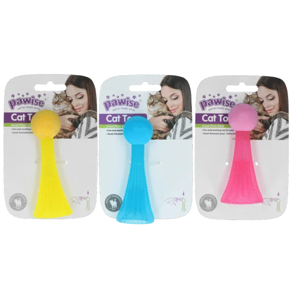 Podskakująca zabawka dla kota z migającą lampką LED, 10 cm – Pawise Cat Light-up Toy