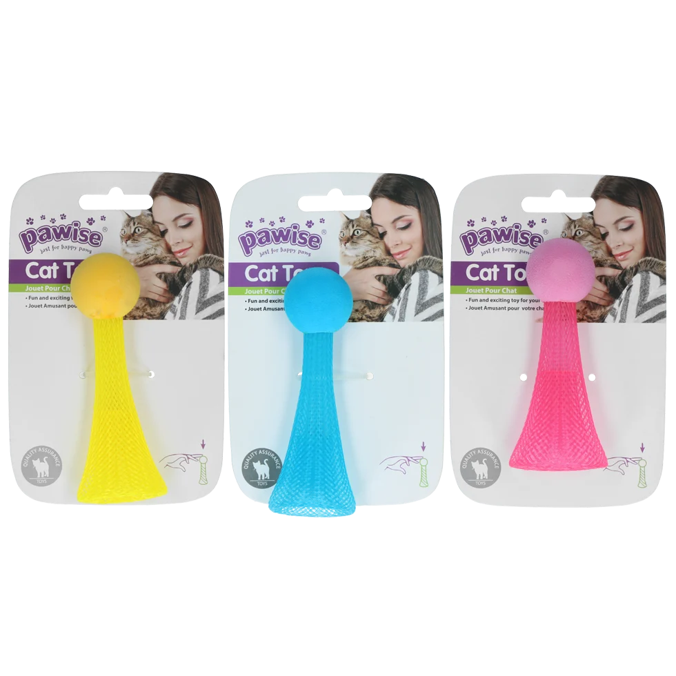 Podskakująca zabawka dla kota z migającą lampką LED, 10 cm – Pawise Cat Light-up Toy - obrazek 1