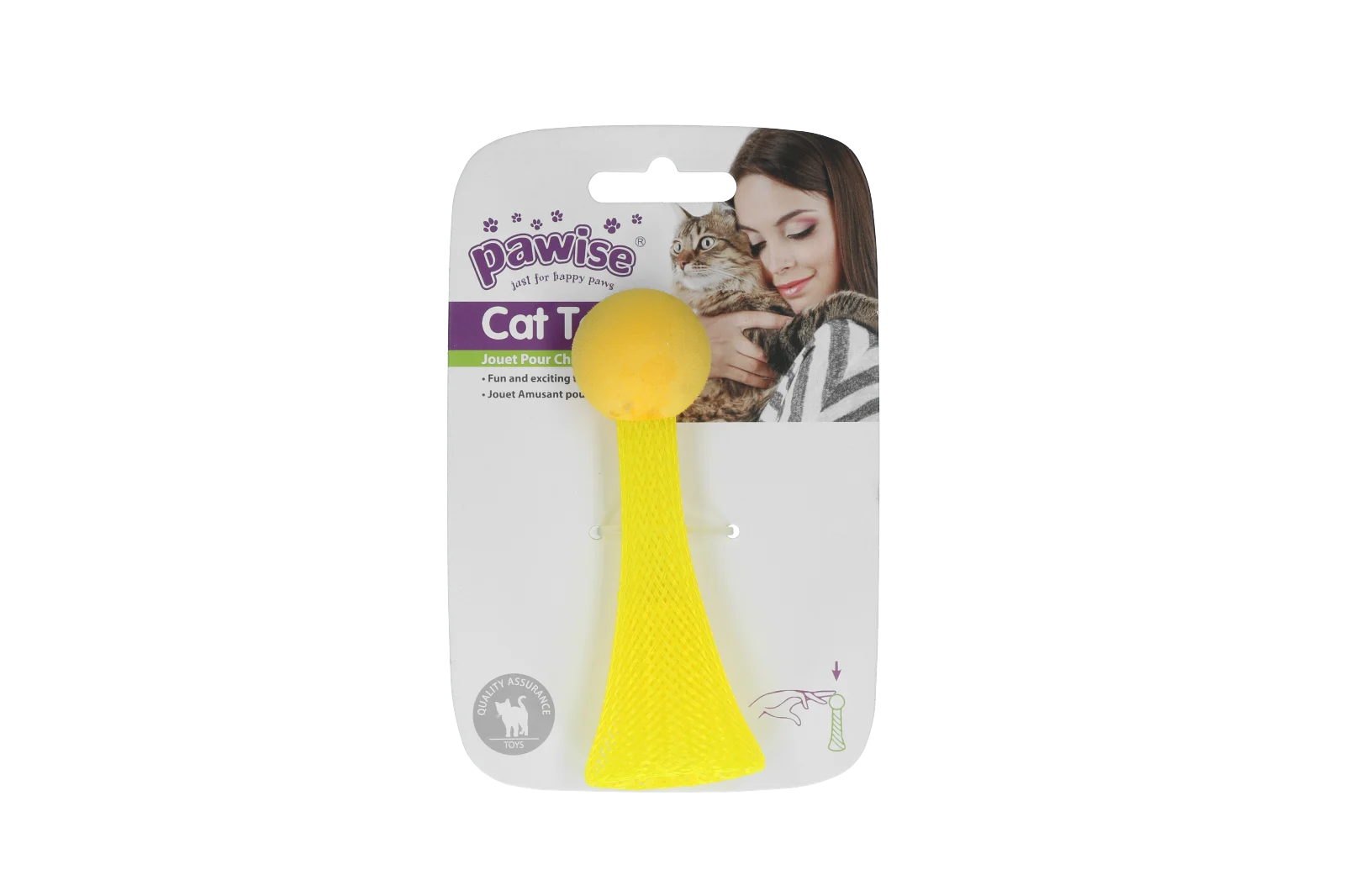 Podskakująca zabawka dla kota z migającą lampką LED, 10 cm – Pawise Cat Light-up Toy - obrazek 4
