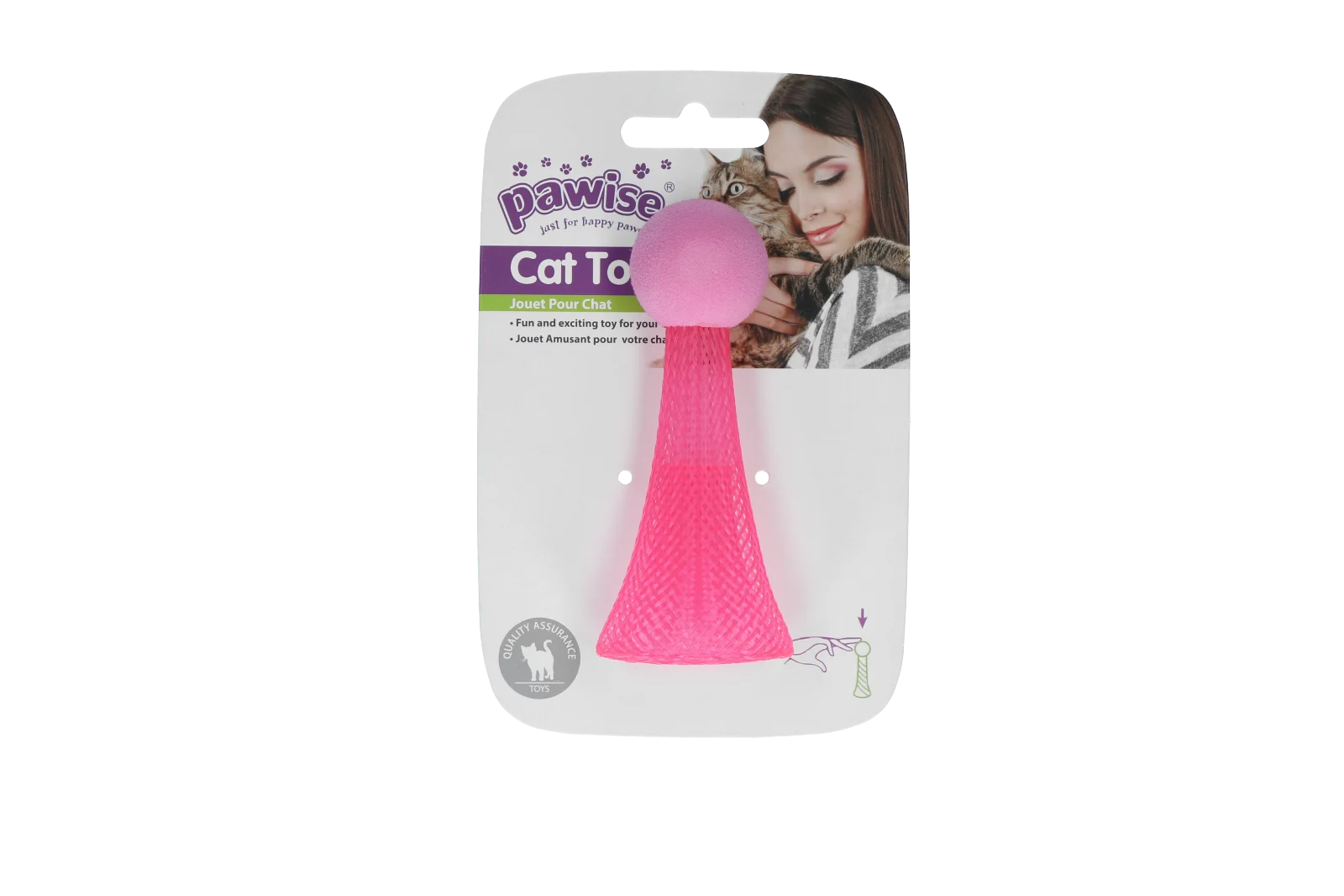 Podskakująca zabawka dla kota z migającą lampką LED, 10 cm – Pawise Cat Light-up Toy - obrazek 6