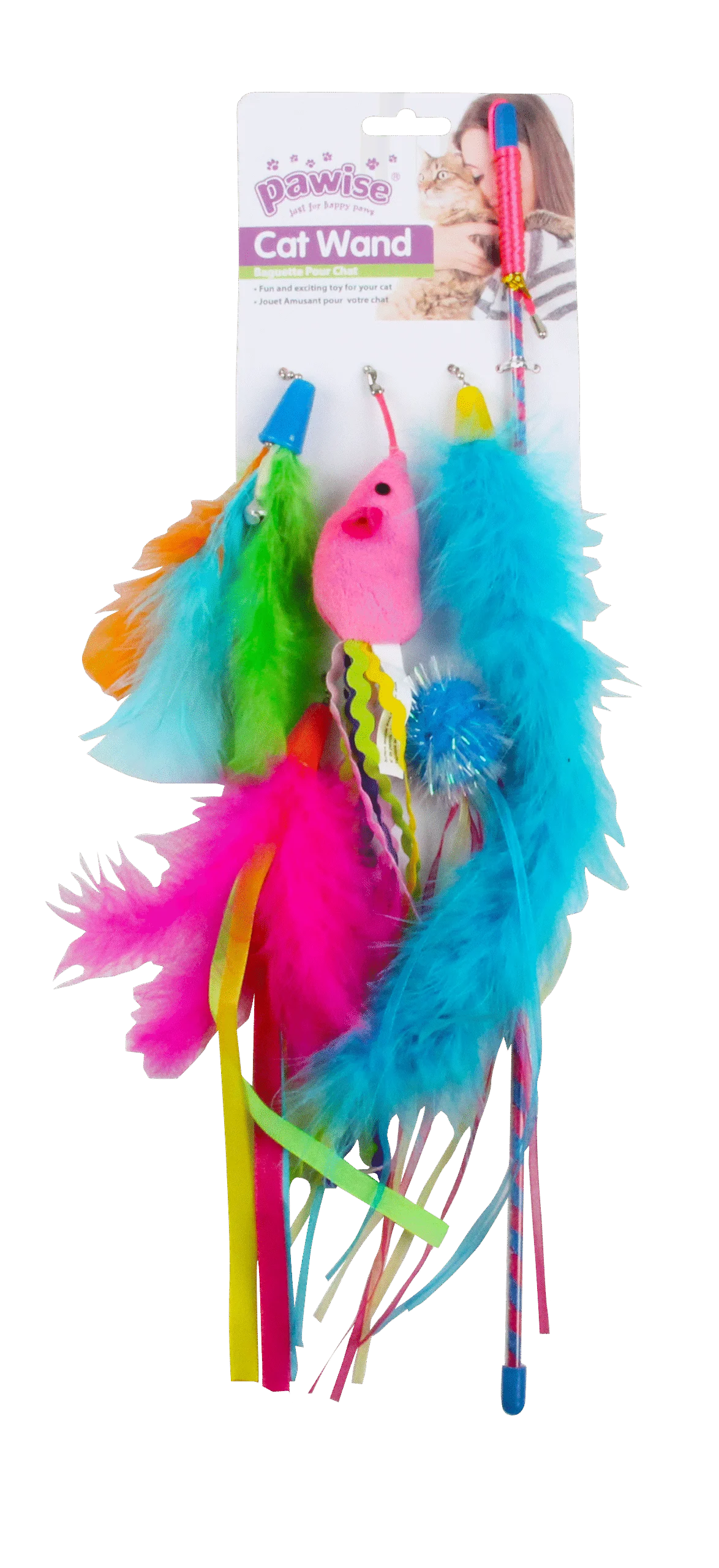 PAWI28269.png Wędka dla kota z 5 wymiennymi końcówkami, kijek 47 cm – Pawise Cat Wand Value Pack 6-Pack - obrazek 1