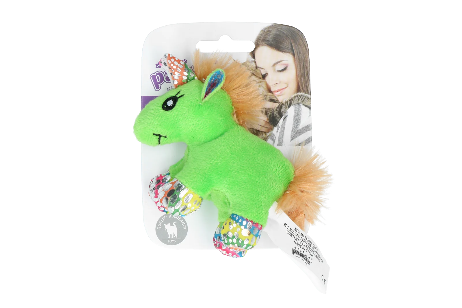 Przytulanka dla kota z kocimiętką i piórkami, 12 x 8 cm – Pawise meow meow life Unicorn - obrazek 4