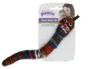 Dziana zabawka dla kota w kształcie węża z kocimiętką i piszczałką, 23 cm – Pawise Wool-Wool life Slang - obrazek 3