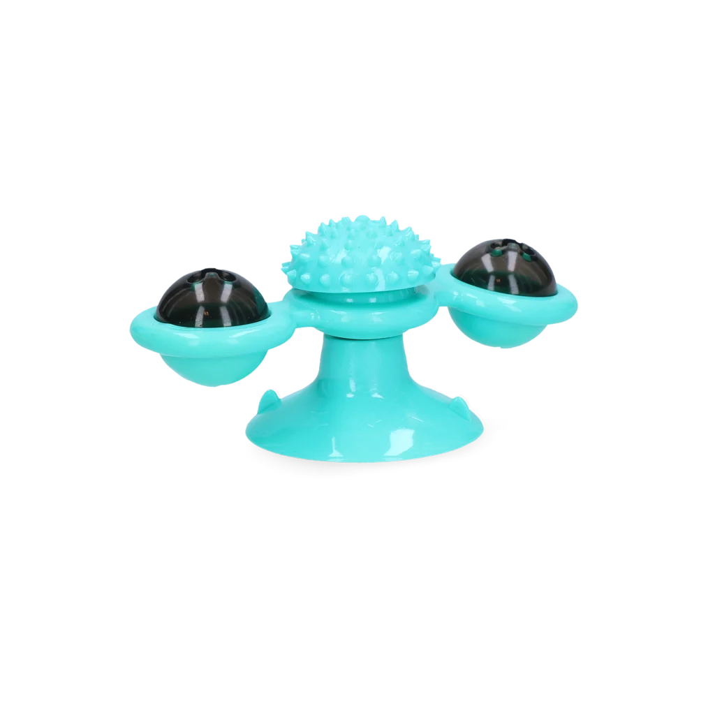Obrotowa zabawka dla kota z przyssawką i dzwoneczkiem – Pawise Twirly Whirly Cat Toy - obrazek 2