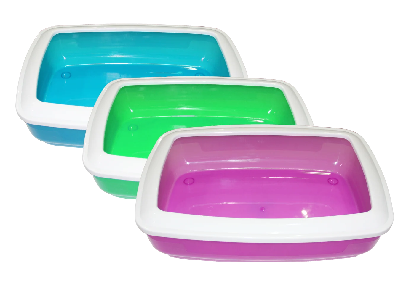 Plastikowa kuweta, 48 x 36 cm, kolor losowy – Pawise Cat Litter Tray - obrazek 1