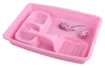 Różowy zestaw wyprawkowy dla kociąt z kuwetą i miską na karmę – Pawise Kitten Starter Set