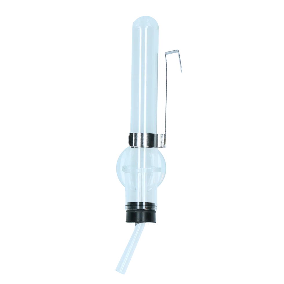 Szklana butelka do picia dla chomików z uchwytem i przyssawką, 50 ml – Pawise Hamster Glass Water Bottle - obrazek 2