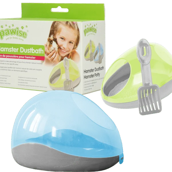 Toaleta dla chomika ze ściółką i łopatką – Pawise Hamster Dustbath / Potty
