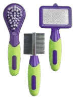 Zestaw pielęgnacyjny dla królików i gryzoni z 3 szczotkami o długości od 12 do 13 cm – Pawise Grooming Kit Rodents & Rabbits - obrazek 3