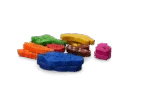Drewniana zabawka do gryzienia, 18 sztuk – Pawise Play Time Small Pet Fruit & Veggie mix - obrazek 2