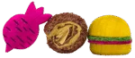 Drewniane i luffowe klocki do gryzienia dla królików i gryzoni – Pawise Wooden Loofah Pretty Toys No2 - obrazek 3