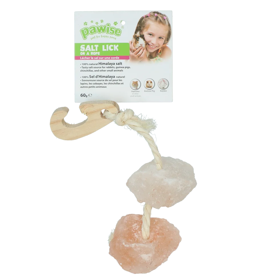 Lizawka solna z soli himalajskiej ze sznurkiem – Pawise Himalayan Salt On A Rope - obrazek 2