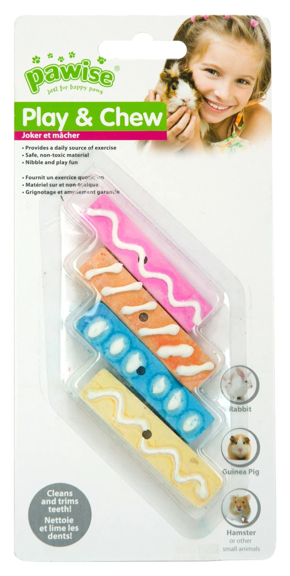Przysmaki dla gryzoni dla królików i świnek morskich, 6 cm – Pawise Play & Chew Mineral Candy - obrazek 1