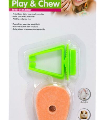 Marchewka do gryzienia dla królików i świnek morskich, grubość 1 cm – Pawise Play & Chew Salt Carrot